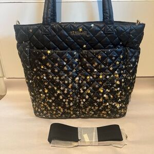 MZ Wallace Quilted Tote with Gold Stars